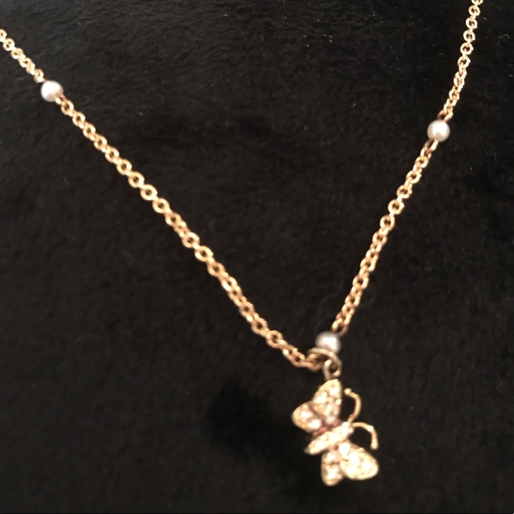 Diamond and seed pearl necklace